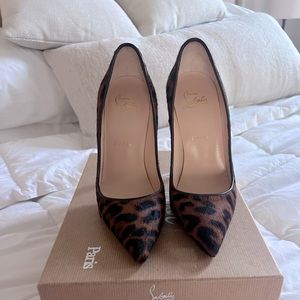 Christian Louboutin So Kate Leopard heels 120mm
